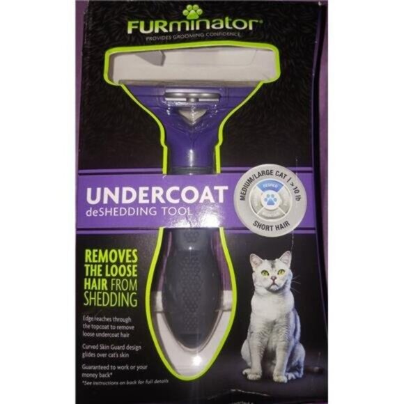 FURminator Undercoat DeShedding Tool for Cats & Cats Grooming Brush - Picture 1 of 2